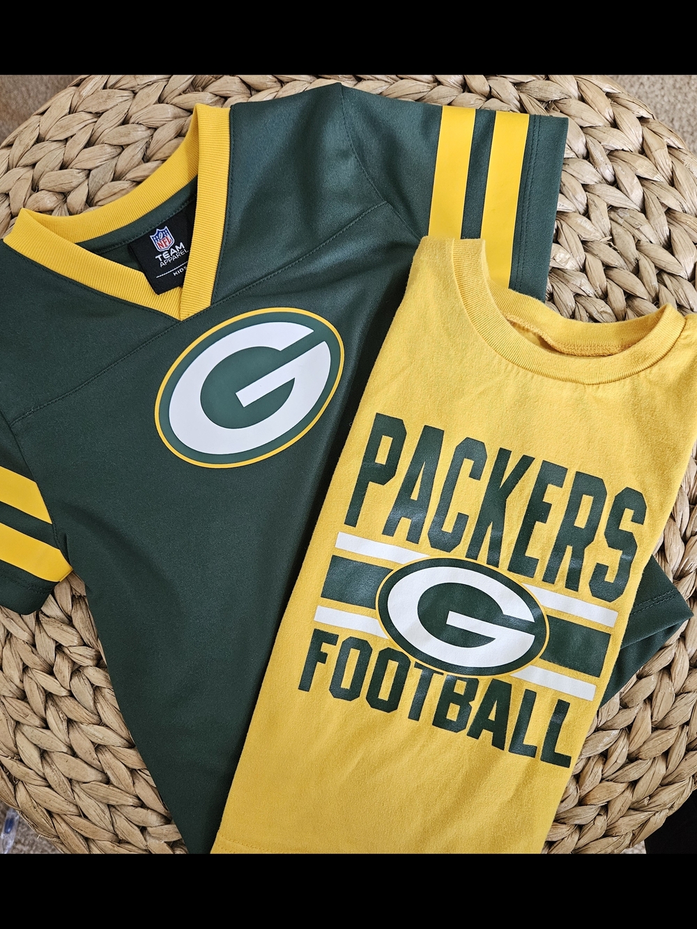 NFL Green and Yellow Green Bay Packers Kids Jersey & Tee Set